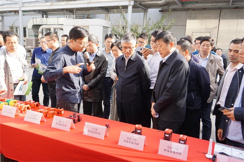 江苏省生态环境厅领导现场调研九洲国际承建环保用电监控系统